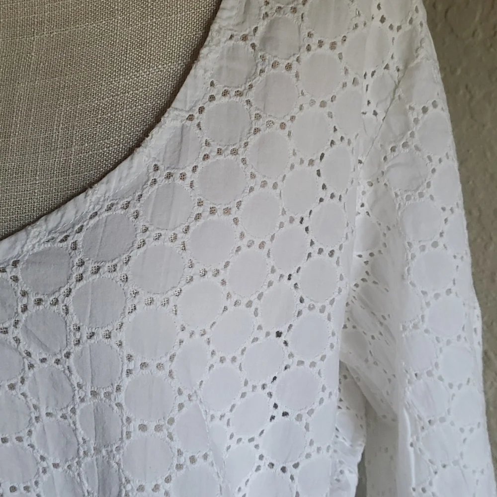 Eyelet tunic